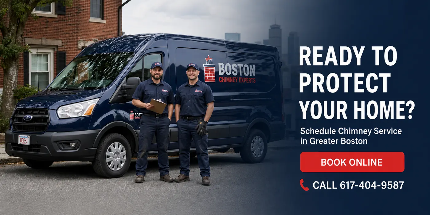 Ready to protect your home? Schedule chimney service in Greater Boston - book online or call (617) 404-9587